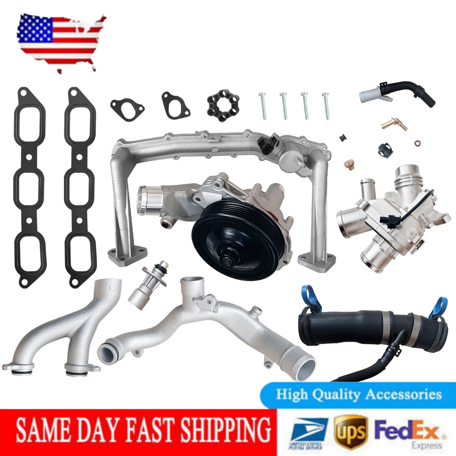 1 Set Cooling System Kit 3.0L V6 Supercharged Engine For Jaguar Land Rover New 1 Set Cooling System Kit 3.0L V6 Supercharged Engine For Jaguar Land Rover New