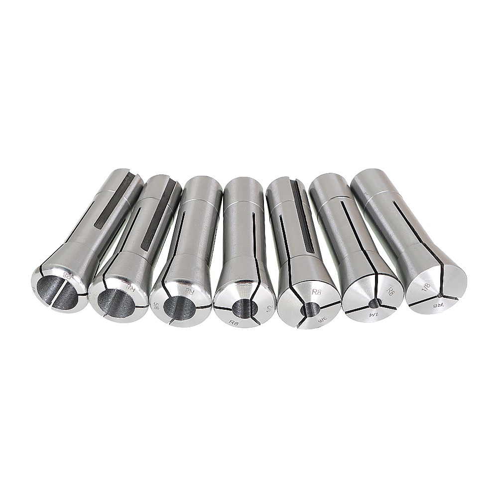 7 Piece Fractional R8 Collet Set 1/8