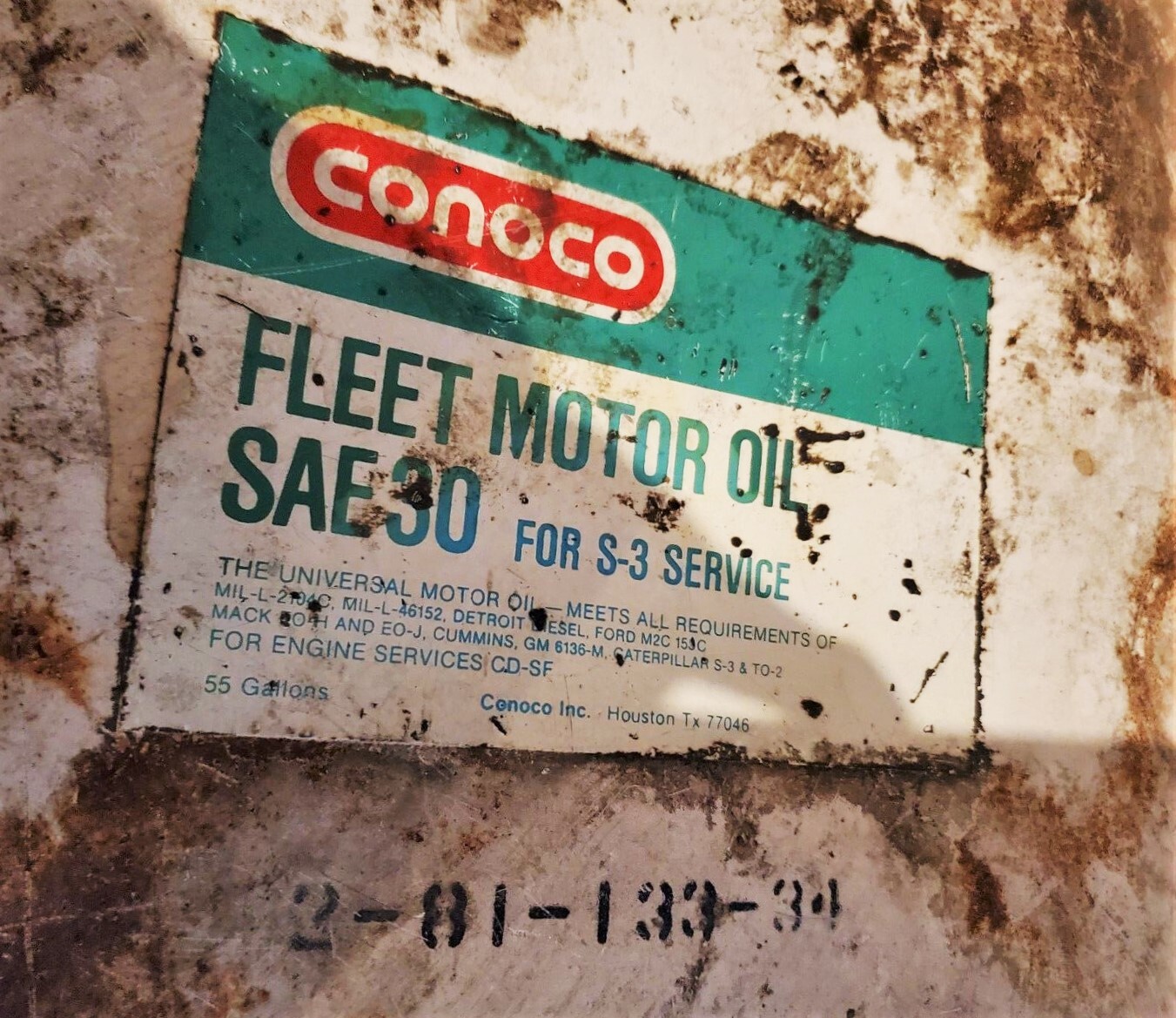 Unused 55 Gallon Conoco SAE30 Fleet Motor Oil Unused 55 Gallon Conoco SAE30 Fleet Motor Oil