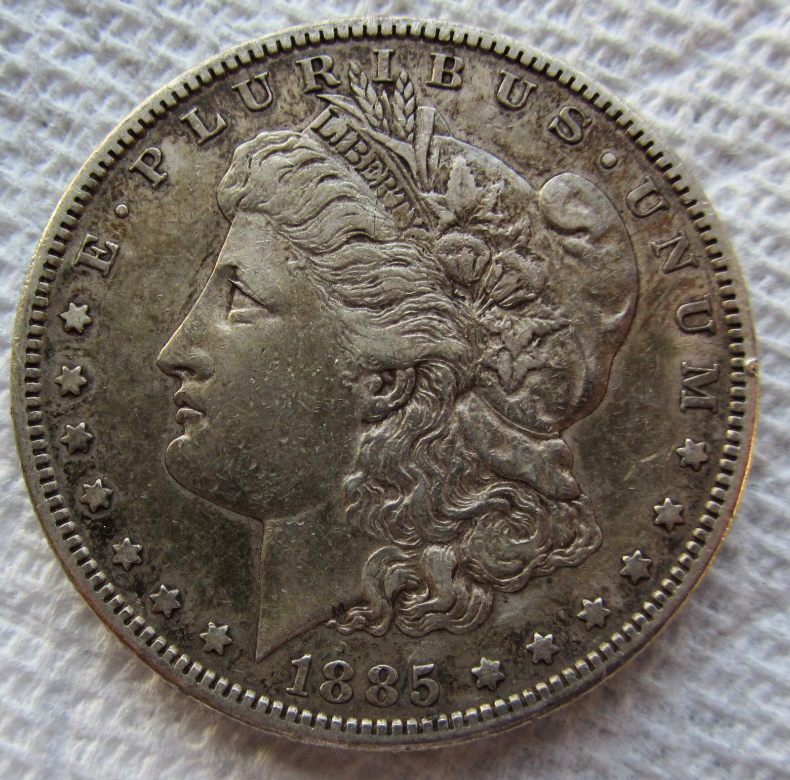 1885-S $1 Morgan Silver Dollar Rare Key Date San Francisco S Mint AU Cleaned