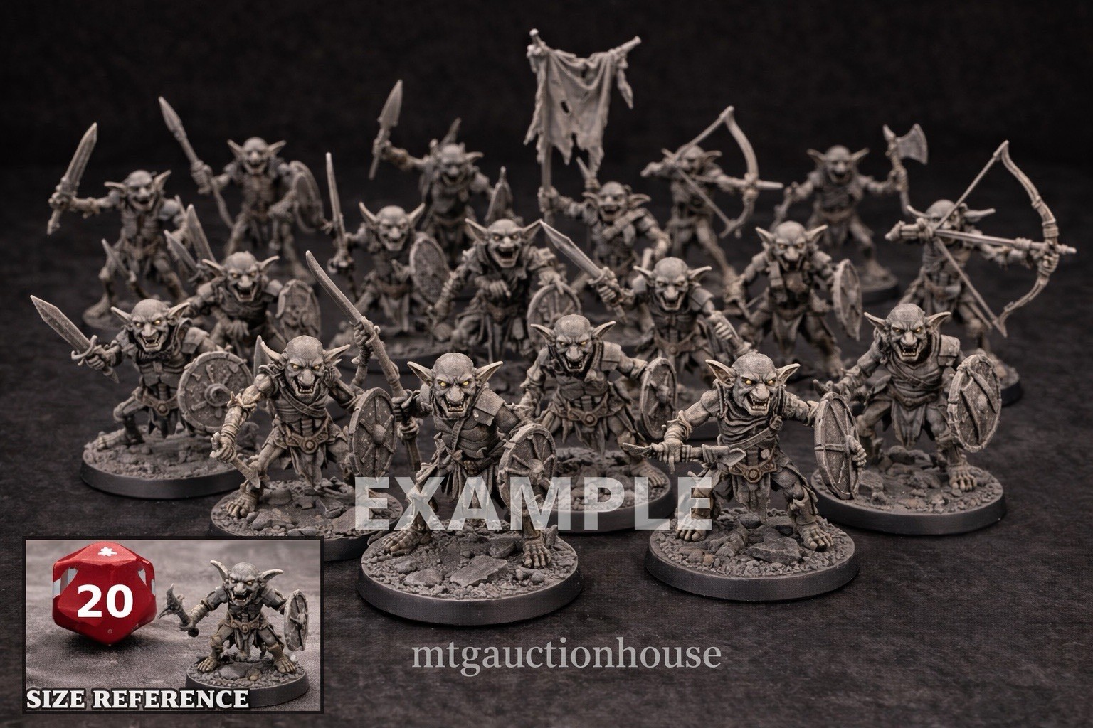 Goblin Horde Miniatures Lot 20 Goblin Warriors 28mm High Quality Resin D&D