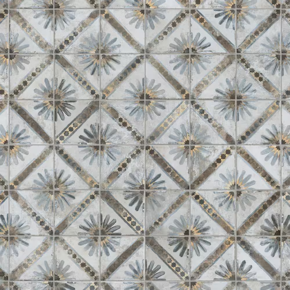 Harmonia Kings Marrakech Blue 13 In. X 13 In. Ceramic Floor and Wall Tile (12.0