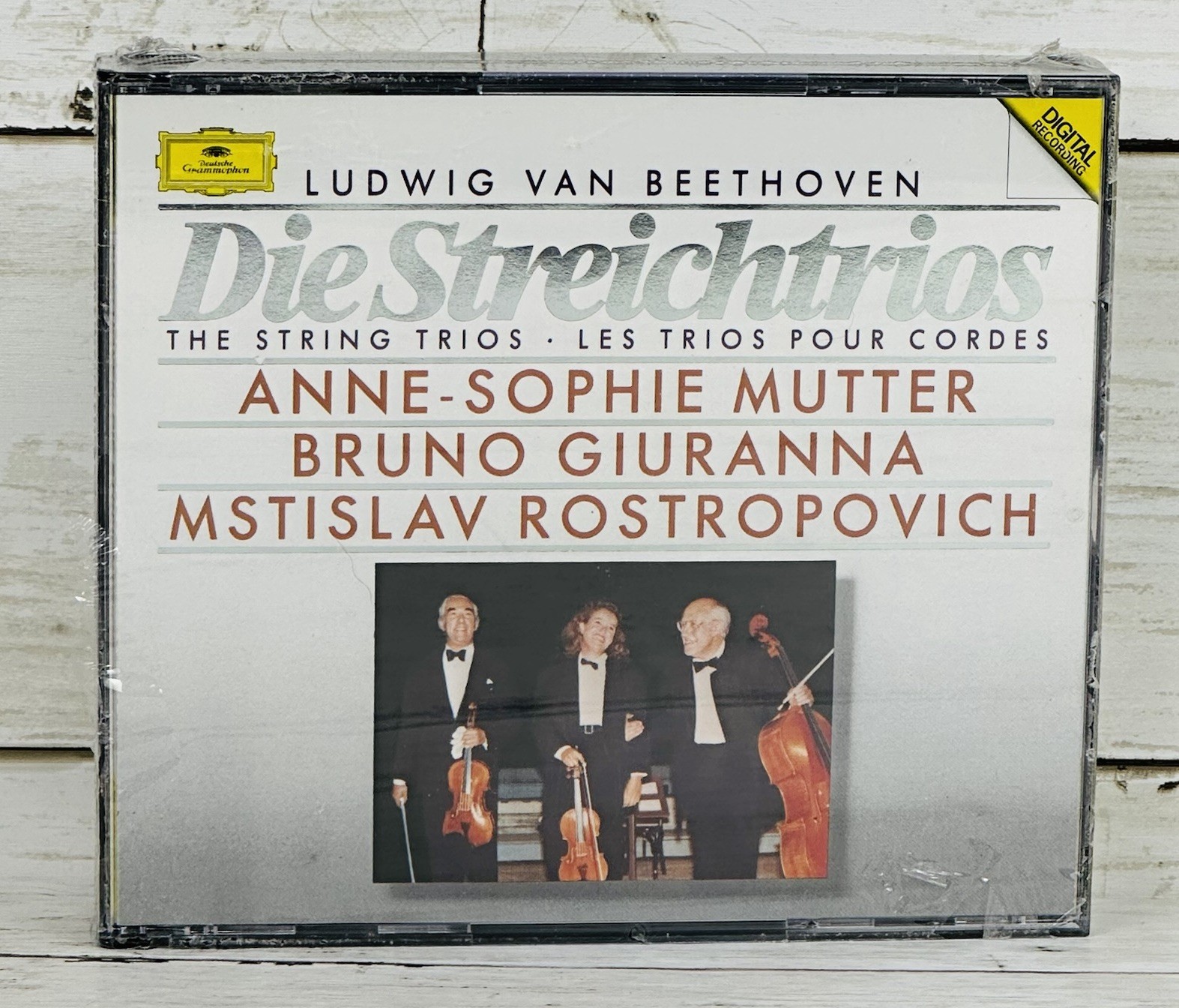 Beethoven The String Trios 2-CD Set Mutter Giuranna Rostropovich 1989 NEW SEALED