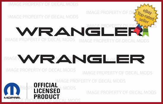 2x 1997-2006 Jeep WRANGLER fender logo TJ side decals stickers Matte Black SJ3Y2