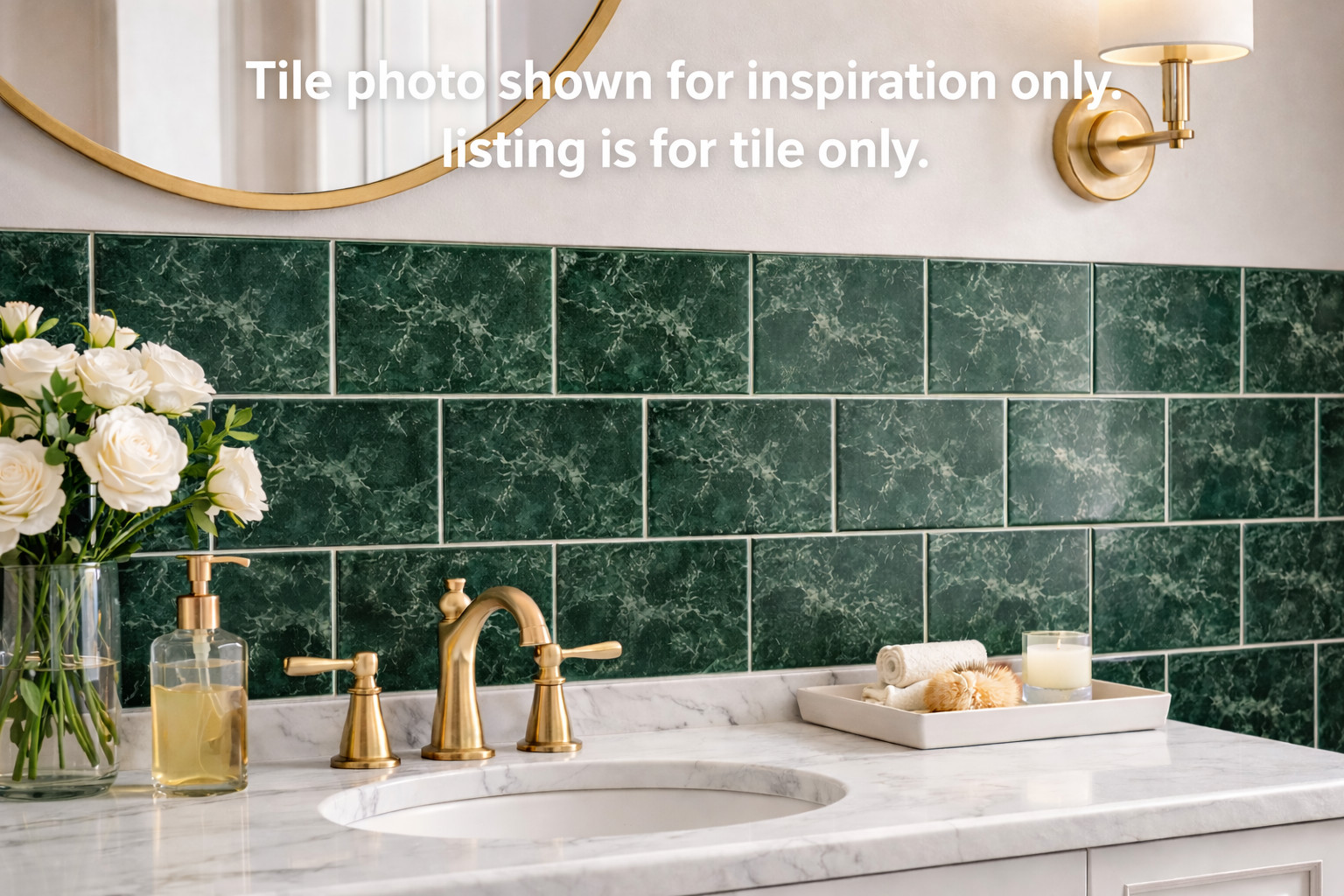 6x8 California Green Tile Shower 6x8 Polished Brazil Made-3 Boxes