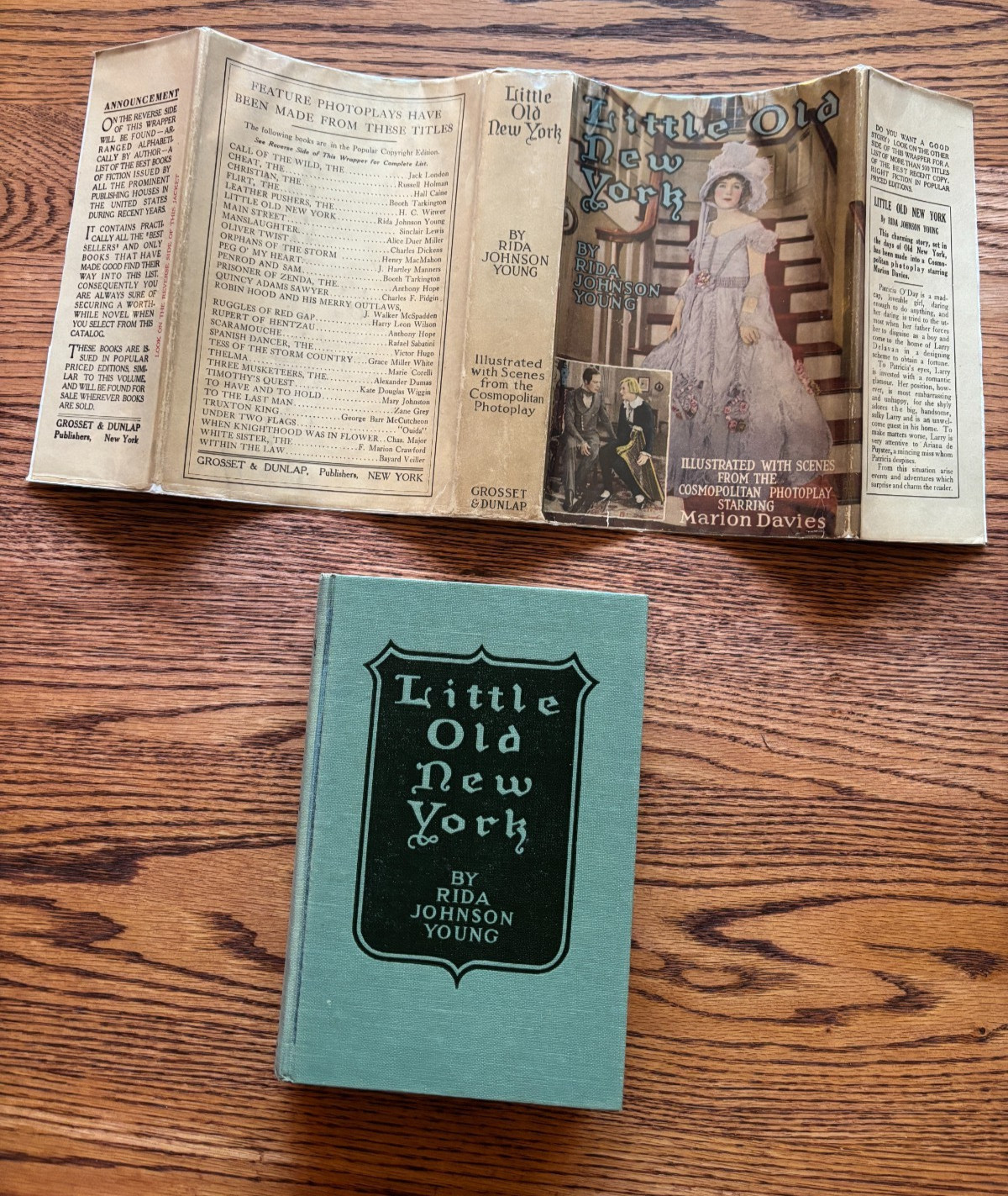 Little Old New York - photoplay edition DJ & stills VG+ c1923 Marion Davies