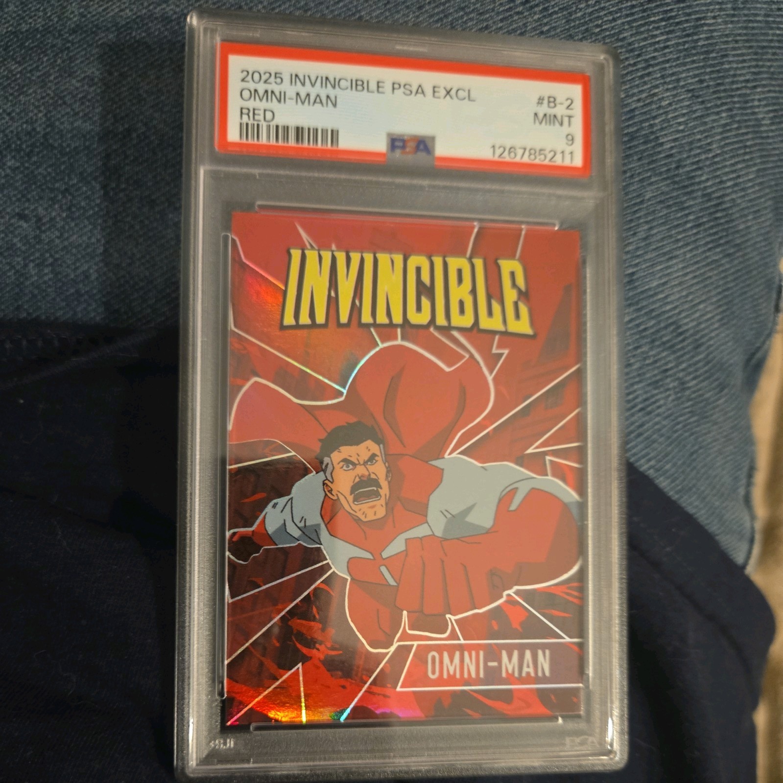 2025 INVINCIBLE SEASON 1 KEEPSAKE PSA EXCLUSIVE RED #B-2 OMNI-MAN 20/50 PSA 10 2025 INVINCIBLE SEASON 1 KEEPSAKE PSA EXCLUSIVE RED #B-2 OMNI-MAN 20/50 PSA 10