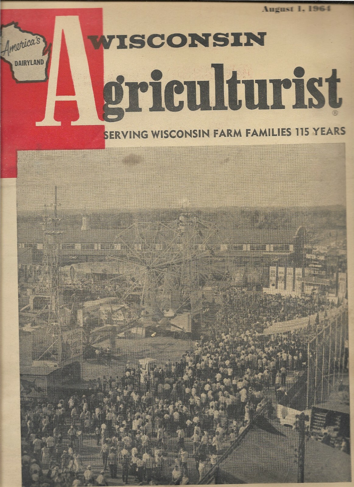 Wisconsin Agriculturist Aug 1964 COUNTY FAIR KEWANEE MACHINERY AD beautiful ads