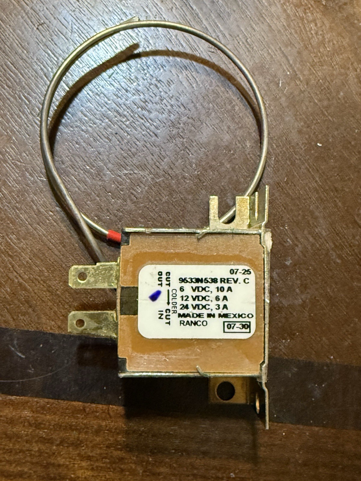 NEW RANCO THERMOSTAT 6-24VDC 10A 6A 3A 9533N538 NEW RANCO THERMOSTAT 6-24VDC 10A 6A 3A 9533N538