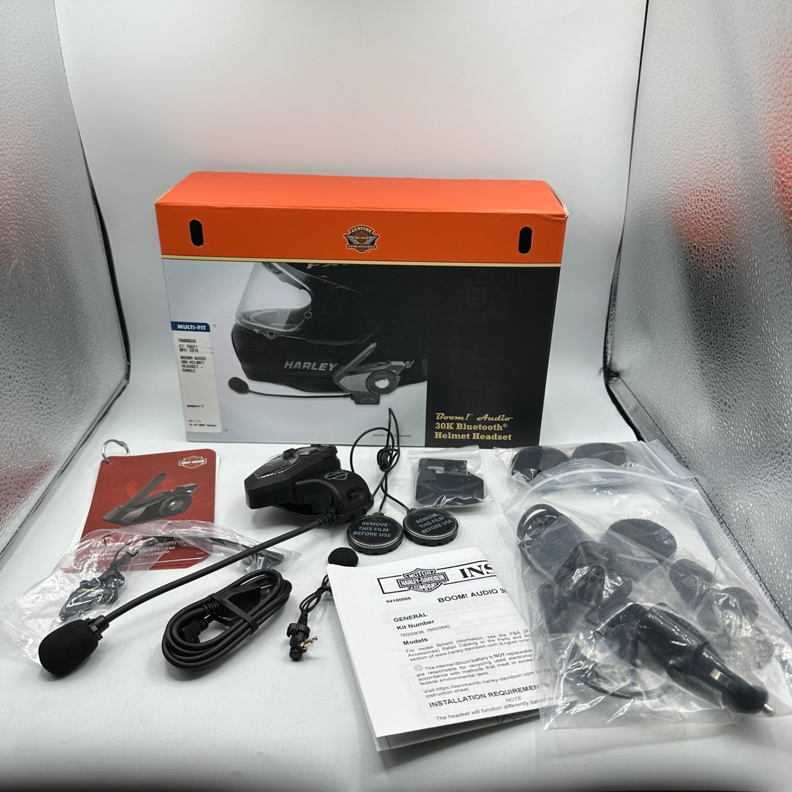 Harley Davidson Boom Audio 30K Bluetooth Headset Single New Open Box 76000838