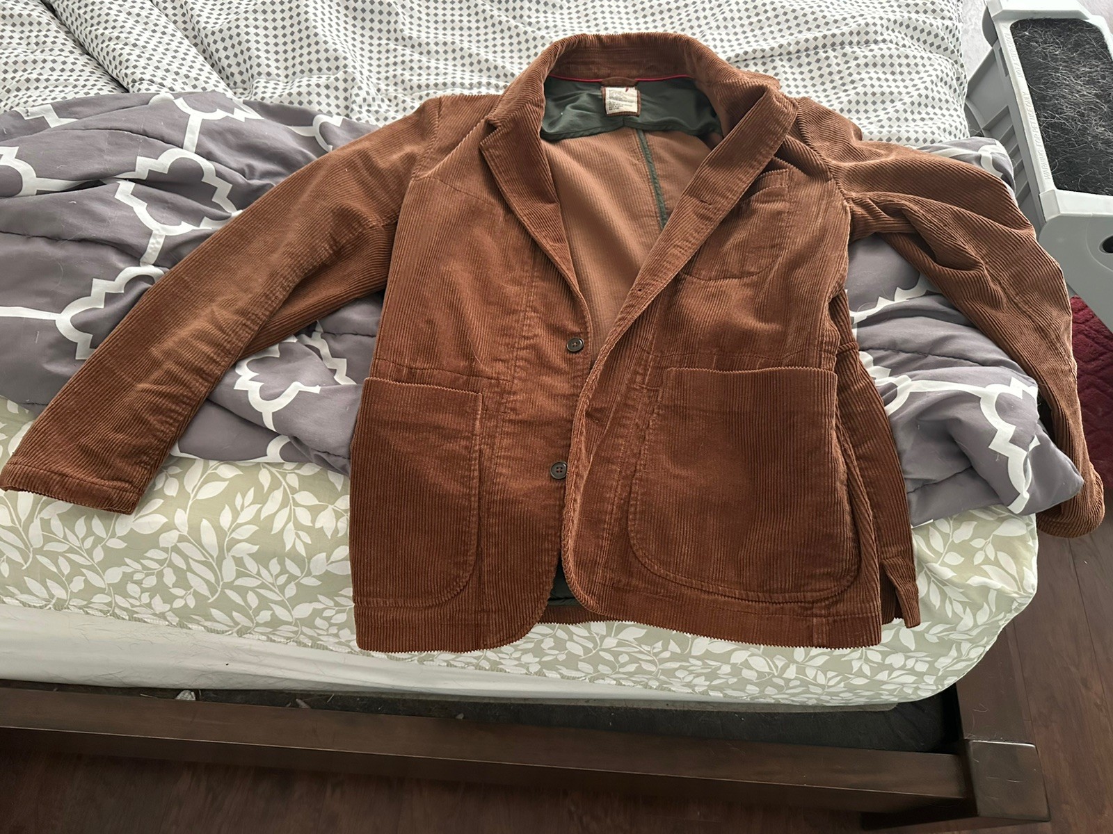 Relwen Corduroy Trap Blazer Mens Size Large Brown Huckberry Relwen Corduroy Trap Blazer Mens Size Large Brown Huckberry