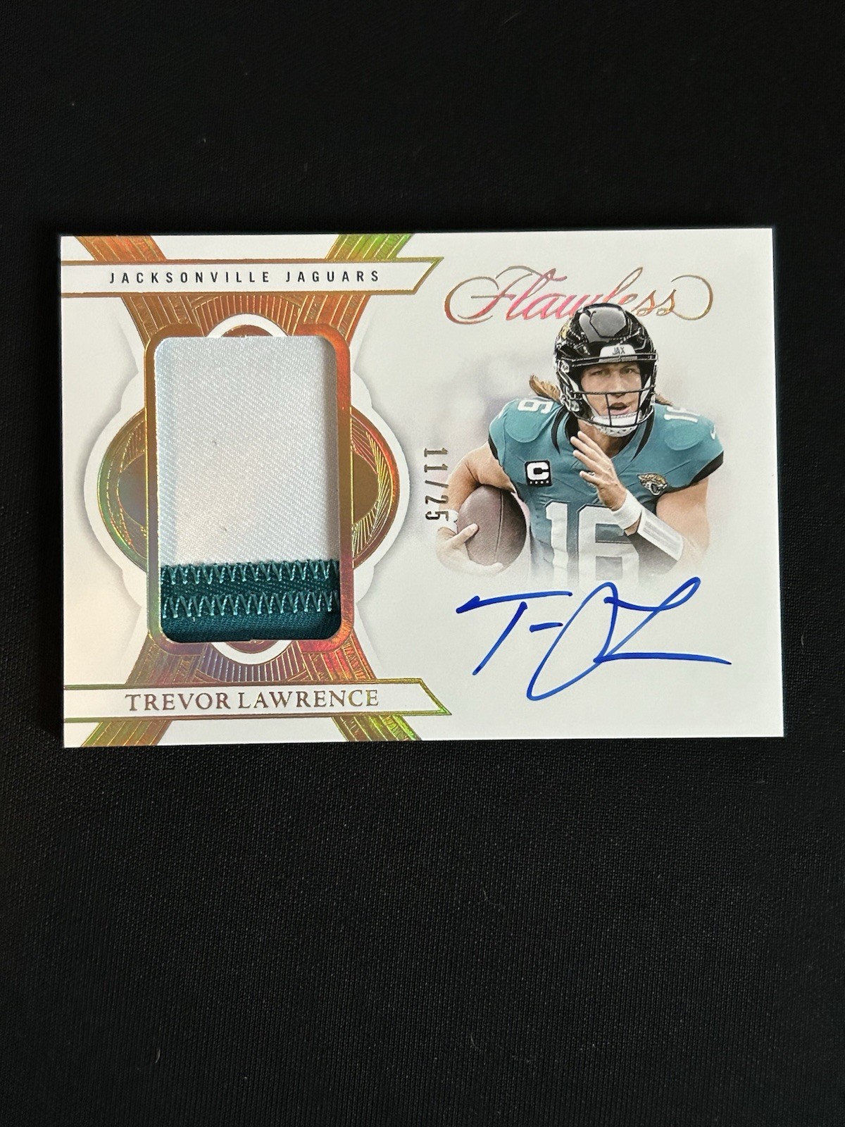 2025 Panini Flawless Trevor Lawrence Patch Auto /25 No.PA-TLE Jaguars QB 2025 Panini Flawless Trevor Lawrence Patch Auto /25 No.PA-TLE Jaguars QB