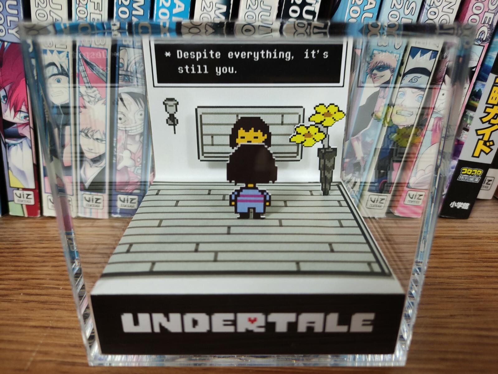 Undertale Despite Everything Handmade Diorama - Retro Gaming Cube - Fanart