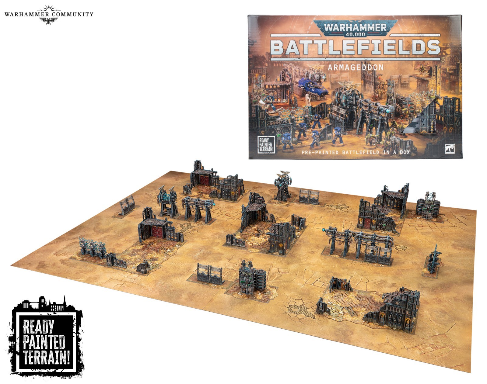 Warhammer 40K Battlefields: Armageddon Ready-painted Terrain PRESALE 10/31/2026 Warhammer 40K Battlefields: Armageddon Ready-painted Terrain PRESALE 10/31/2026