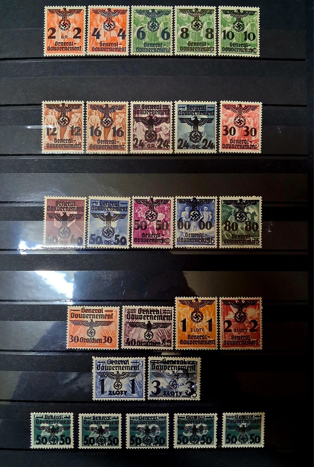 Germany Deutsches Reich 1940 MNH** Overprint Generalgouvernement Stamp Set 