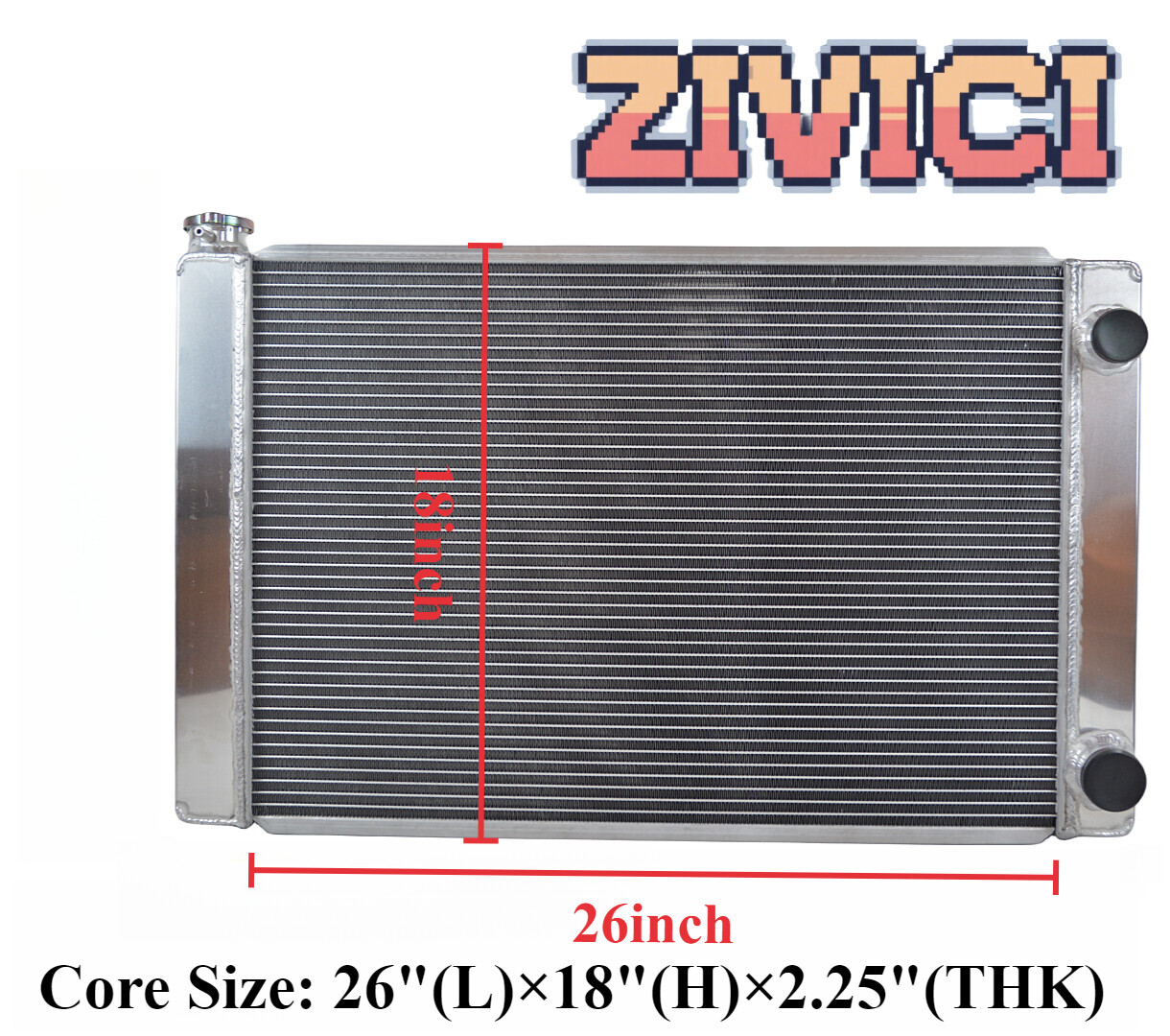3-Rows Radiator Universal Double Pass Core Size: 26