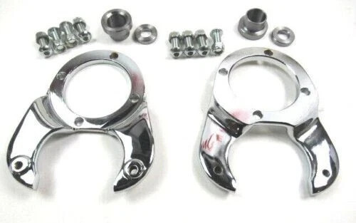1928-1948 Ford Straight Axle Disc Brake Metric Caliper Brackets Chrome C20560C 1928-1948 Ford Straight Axle Disc Brake Metric Caliper Brackets Chrome C20560C