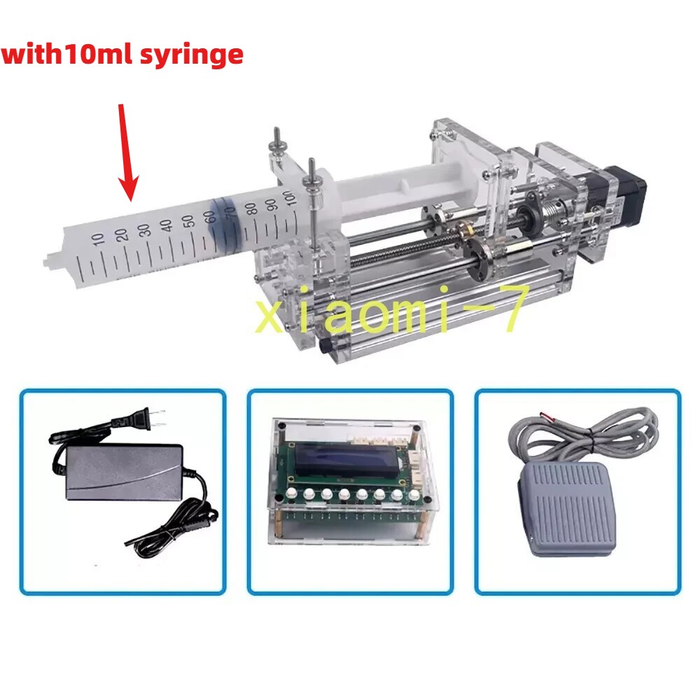 1pc 1-150ML Lab Micro Syringe Pump Mini Propel Pump Liquid Glue Dispenser DC12V