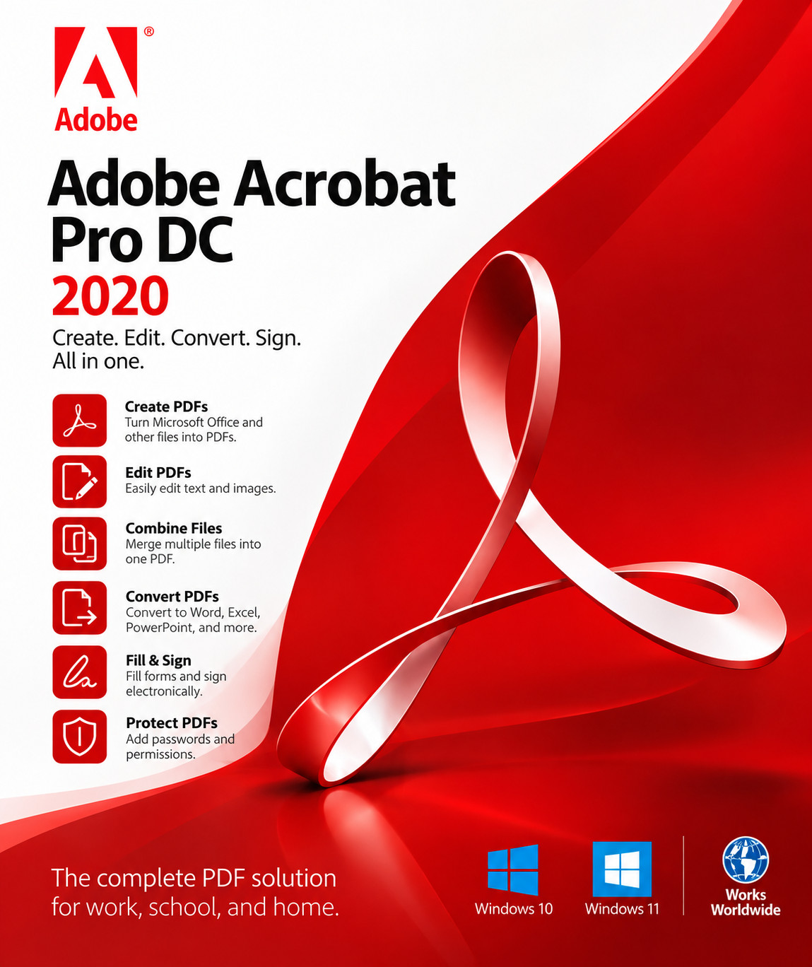 Adobe Acrobat Pro DC 2020 for Windows PC - Physical USB