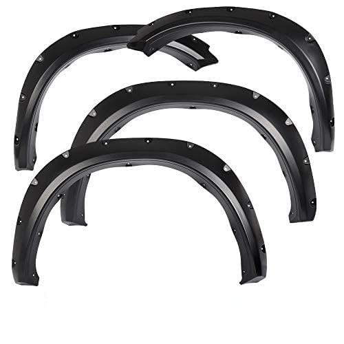 4PCS Fender Flares, Cover Accessories Smooth Pocket Rivet Style