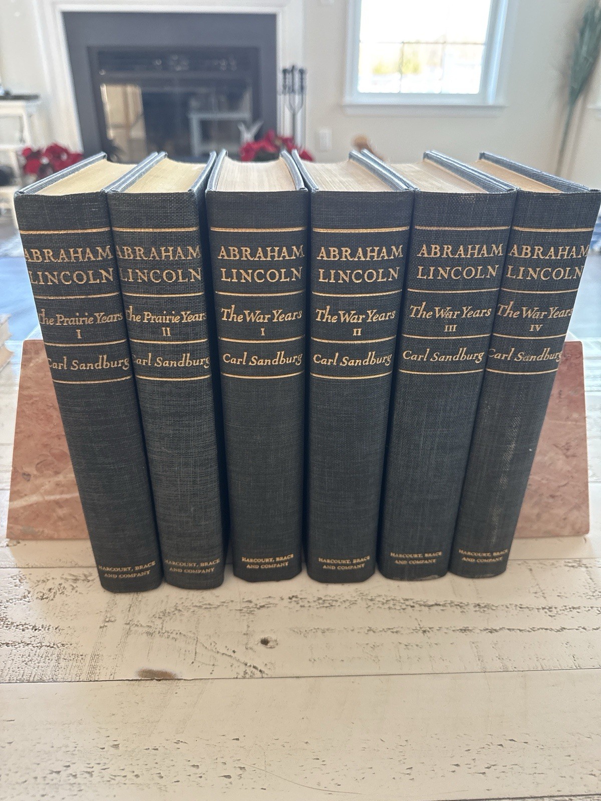Carl Sandburg Abraham Lincoln 6 Volume Set Prairie & War Years HC Vol I Signed