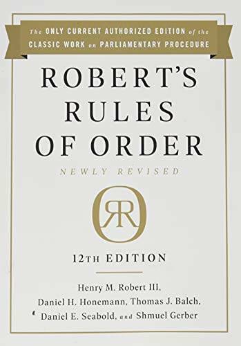 Robert\'s Rules of Order Newly Revised, 12th edition - Paperback - GOOD