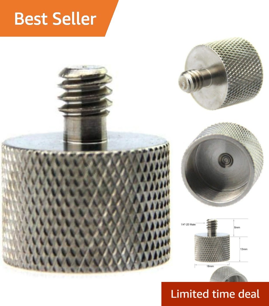Lightweight 1/4-20 to 5/8-27 Microphone Mount Adapter for Enhanced Versatility