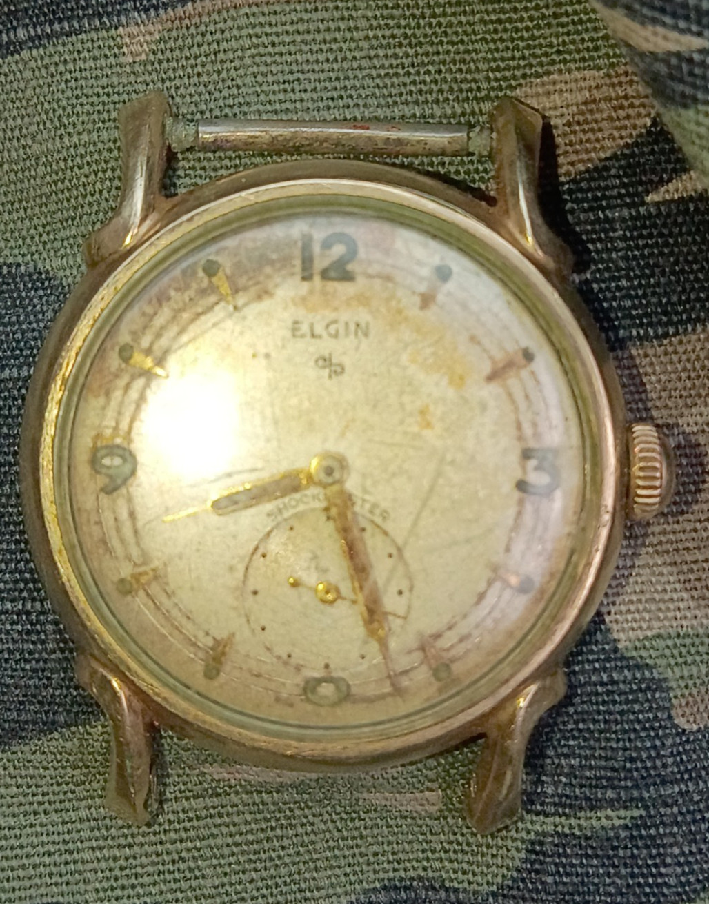 Vintage Elgin Shockmaster DuraPower Men’s Manual Wind Watch Parts Repair