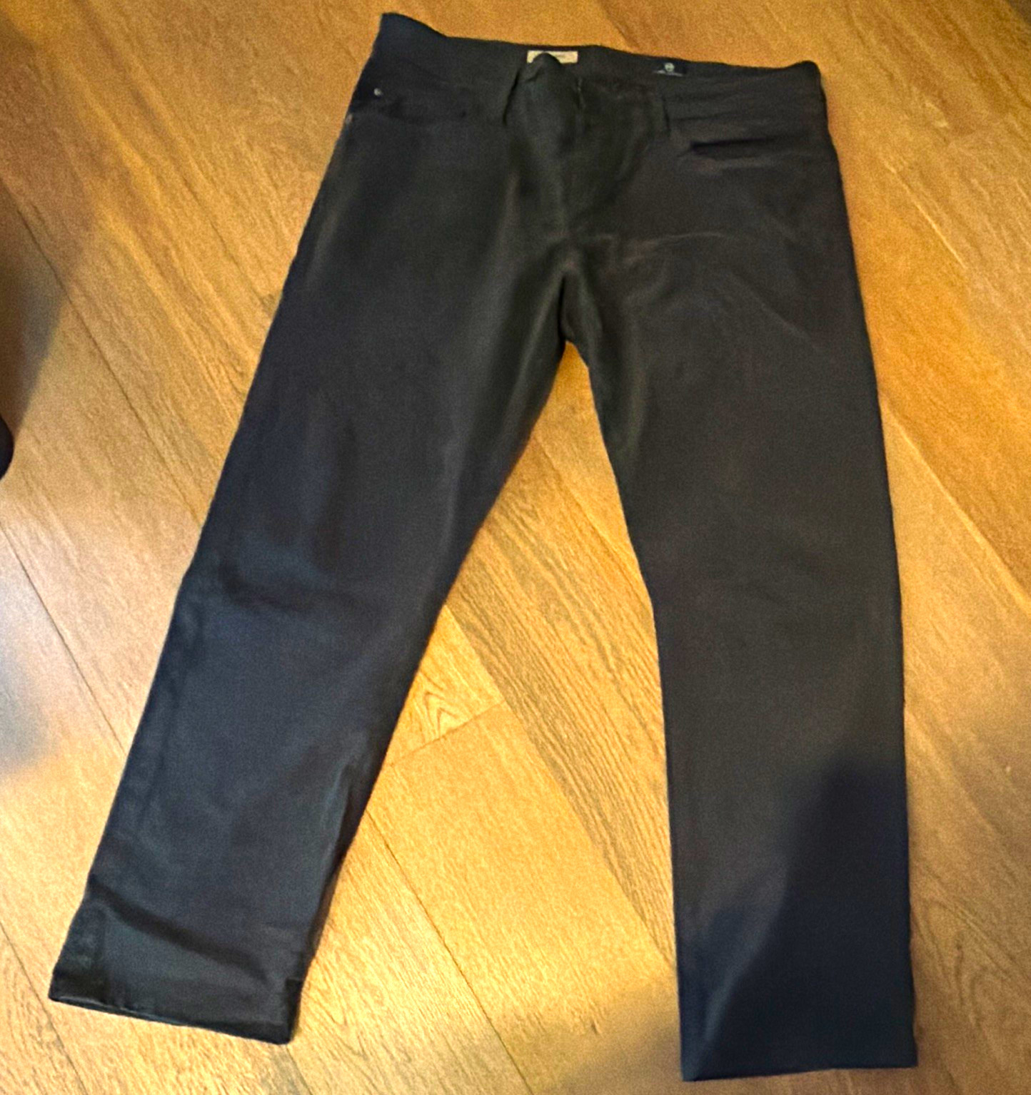 AG Adriano Goldschmied Graduate Black Tailored Leg Straight Jeans Stretch