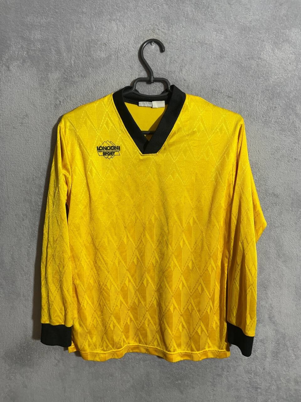 Longoni Sport Vintage Jersey Long Sleeve Football Shirt Polyester Mens Size M