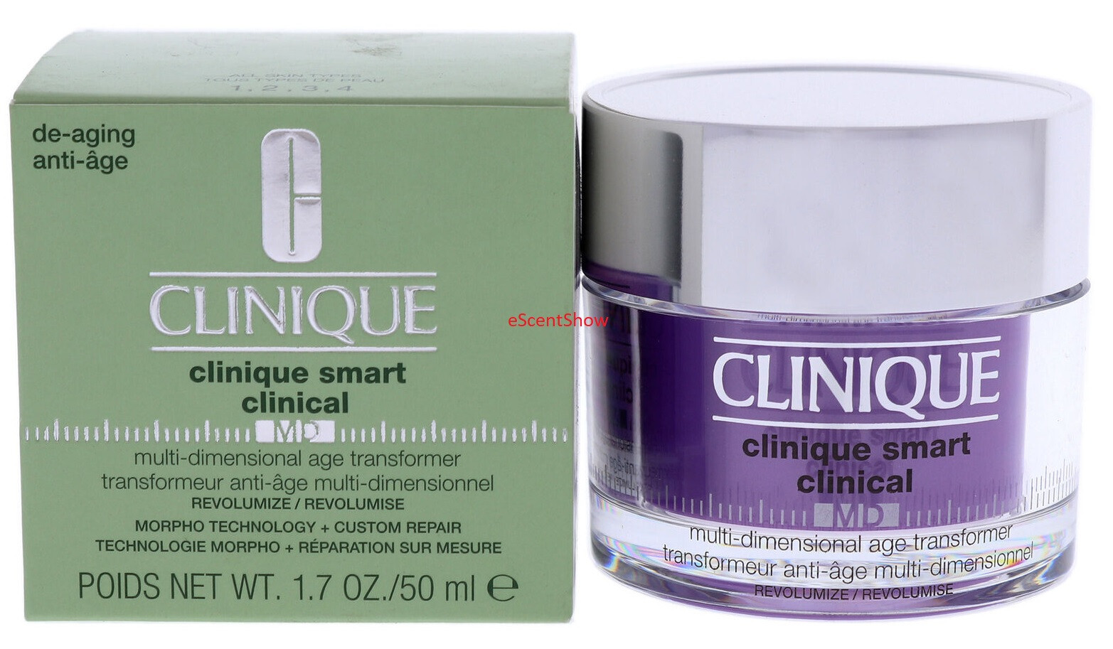 CLINIQUE SMART CLINICAL MULTI-DIMENSIONAL AGE TRANSFORMER REVOLUMIZE 1.7 OZ NIB