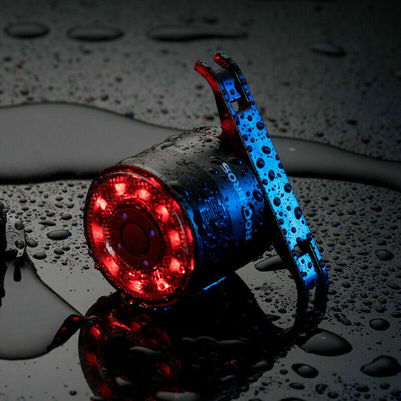ROCKBROS Bike Colorful Taillight USB Charging Warning Bicycle Rear Light Safty