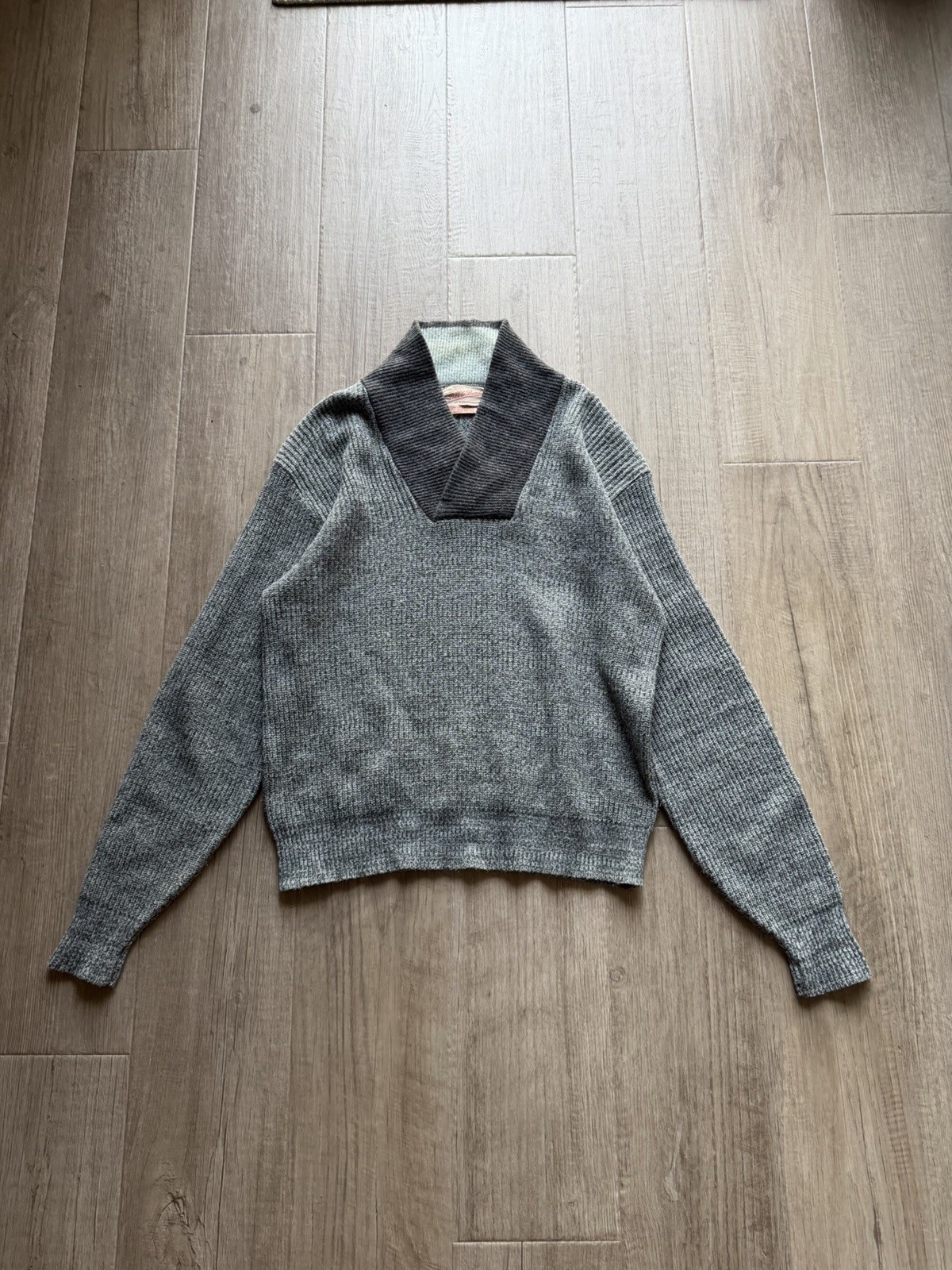 Vintage 1960s Pebble Beach of California Shawl Knit Cardigan Sweater