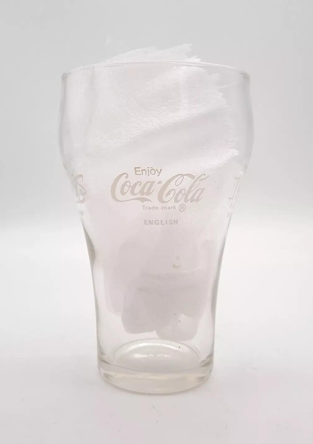 Vintage 1976 Enjoy Coca Cola Glass Written in 5 Different Language Hebrew Arabic