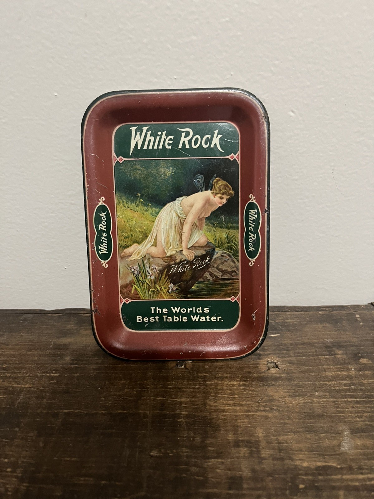 ORIGINAL EARLY 1900s VINTAGE BEVERAGE ADVERTISING White Rock Tip Tray ORIGINAL EARLY 1900s VINTAGE BEVERAGE ADVERTISING White Rock Tip Tray