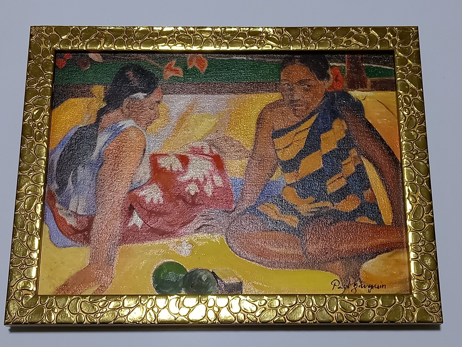 Paul Gauguin, Painting Oil On Canvas , signed stamped vintage.