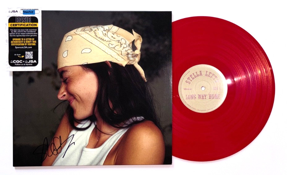 STELLA LEFTY SIGNED LONG WAY HOME DEBUT ALBUM VINYL CRIMSON PULSE ON JACKET JSA