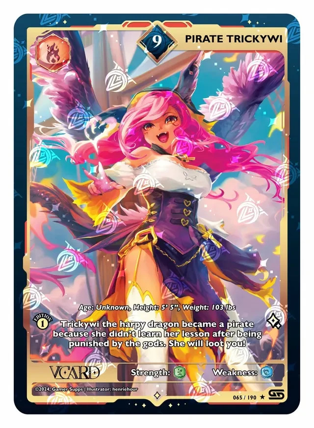 Gamersupps VCard Rising Stars 1st Edition Full Art 9s