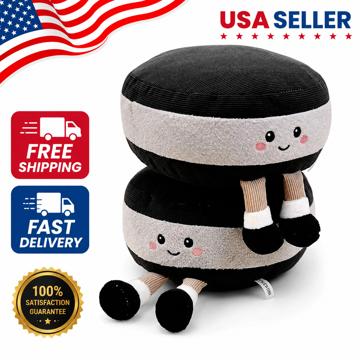 New Jelly-Cat Amuseables Sports Ice Hockey Puck Soft Plush Stuffed Toy Gift