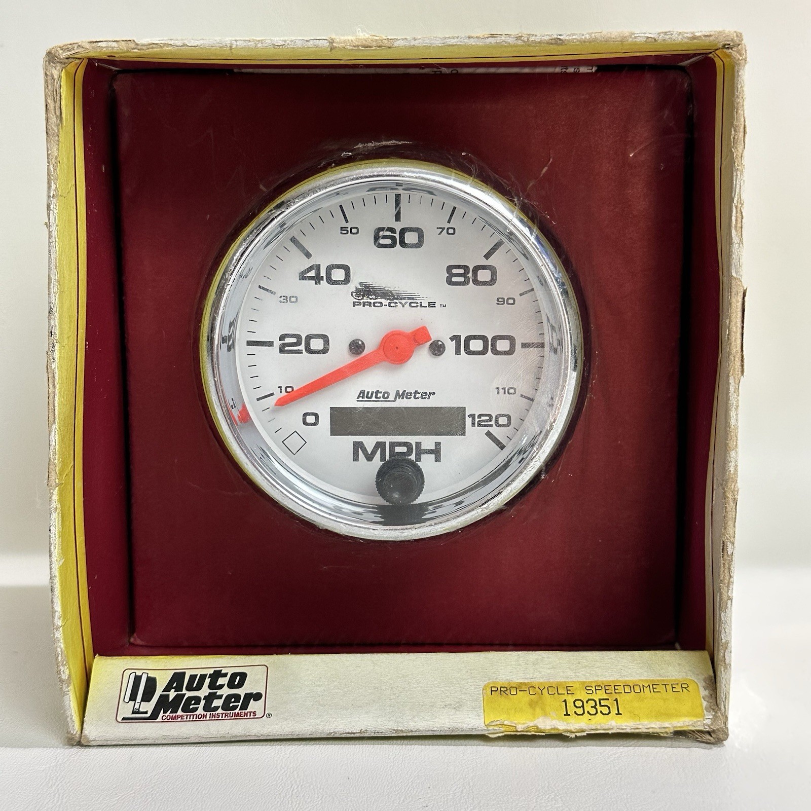 AutoMeter Pro-Cycle Vintage 12v 120 MPH Speedometer Gauge Model 19351 Harley NOS AutoMeter Pro-Cycle Vintage 12v 120 MPH Speedometer Gauge Model 19351 Harley NOS
