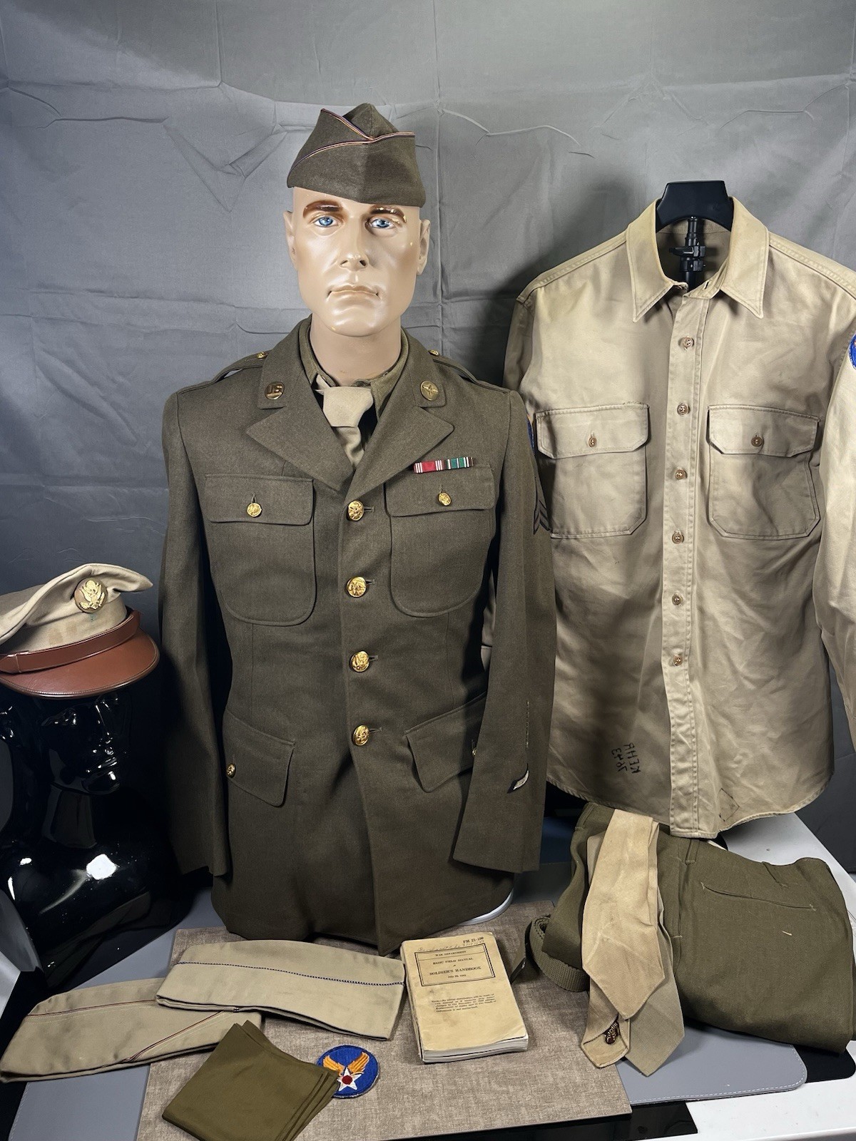 WWII US Army Air Corps Named Uniform Grouping Jacket Pants Hat Etc