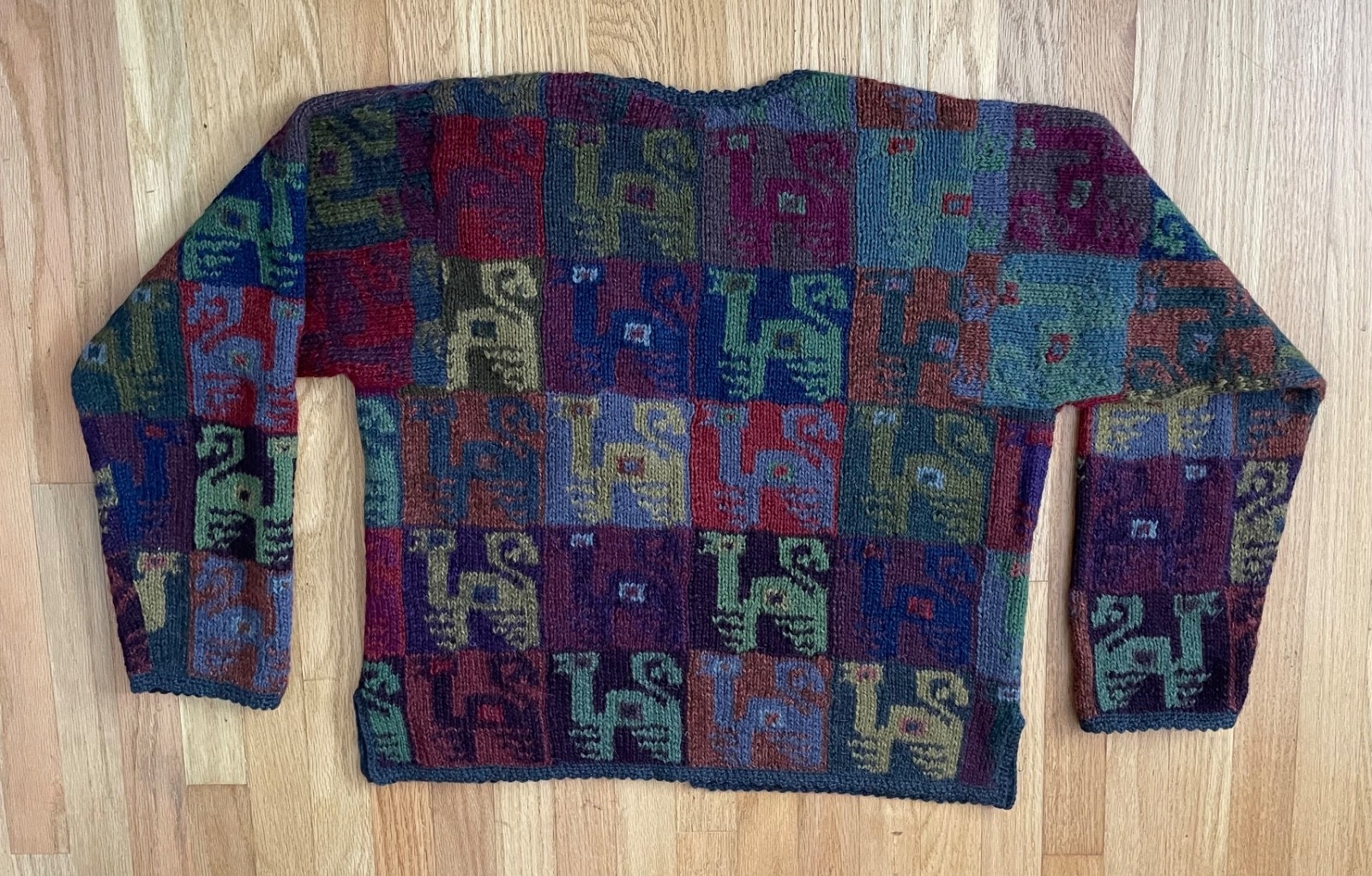 Vintage Peruvian Connection Alpaca Knit Cardigan Sweater  Size M