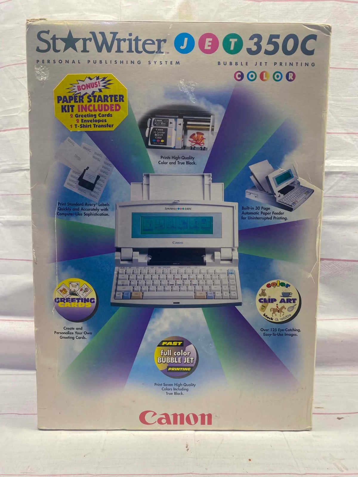 Canon StarWriter 350C In Box w/New Ink Personal Publishing System Bubble Jet