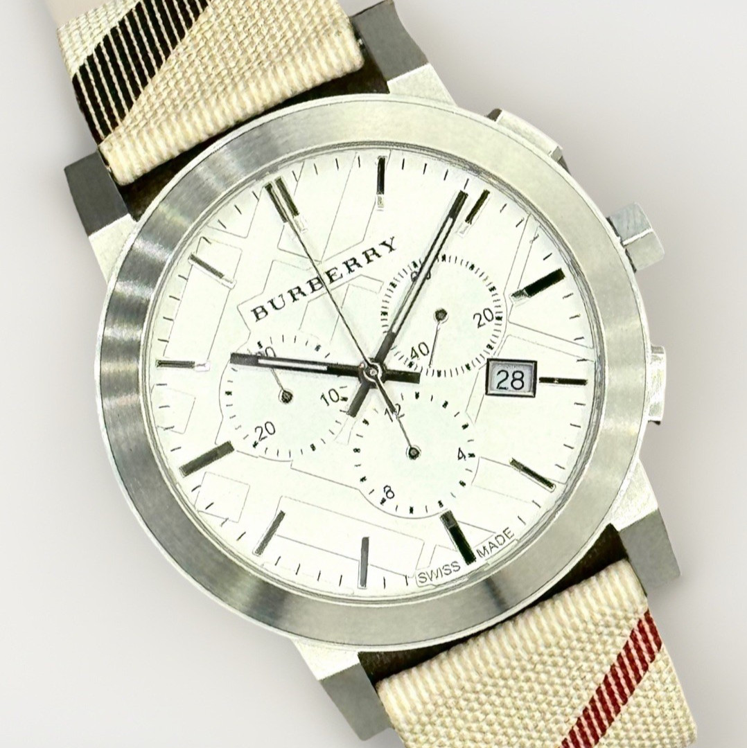 BURBERRY The City  BU9357 Classic Chronograph 42mm  Canvas Unisex Wrist