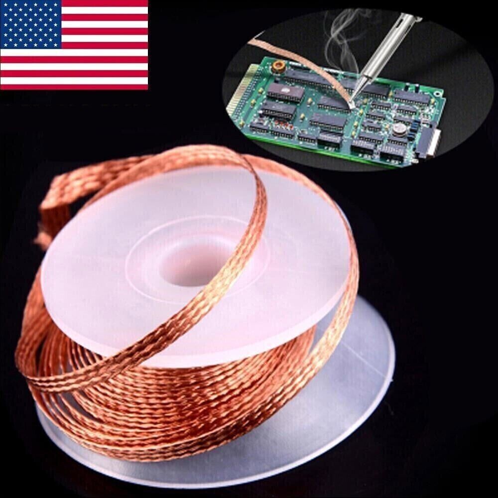 1PC 3.0mm 1.5M Desoldering Braid Solder Remover  Wick Wire Repair Tool New