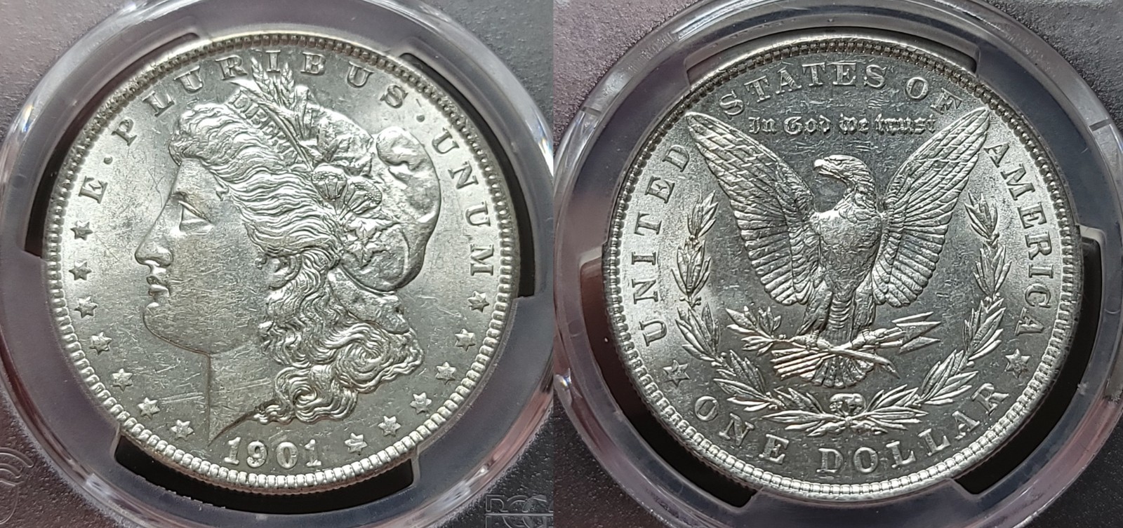 1901 P Morgan Silver Dollar $ PCGS AU 55 Better Date Philadelphia 1901 P Morgan Silver Dollar $ PCGS AU 55 Better Date Philadelphia