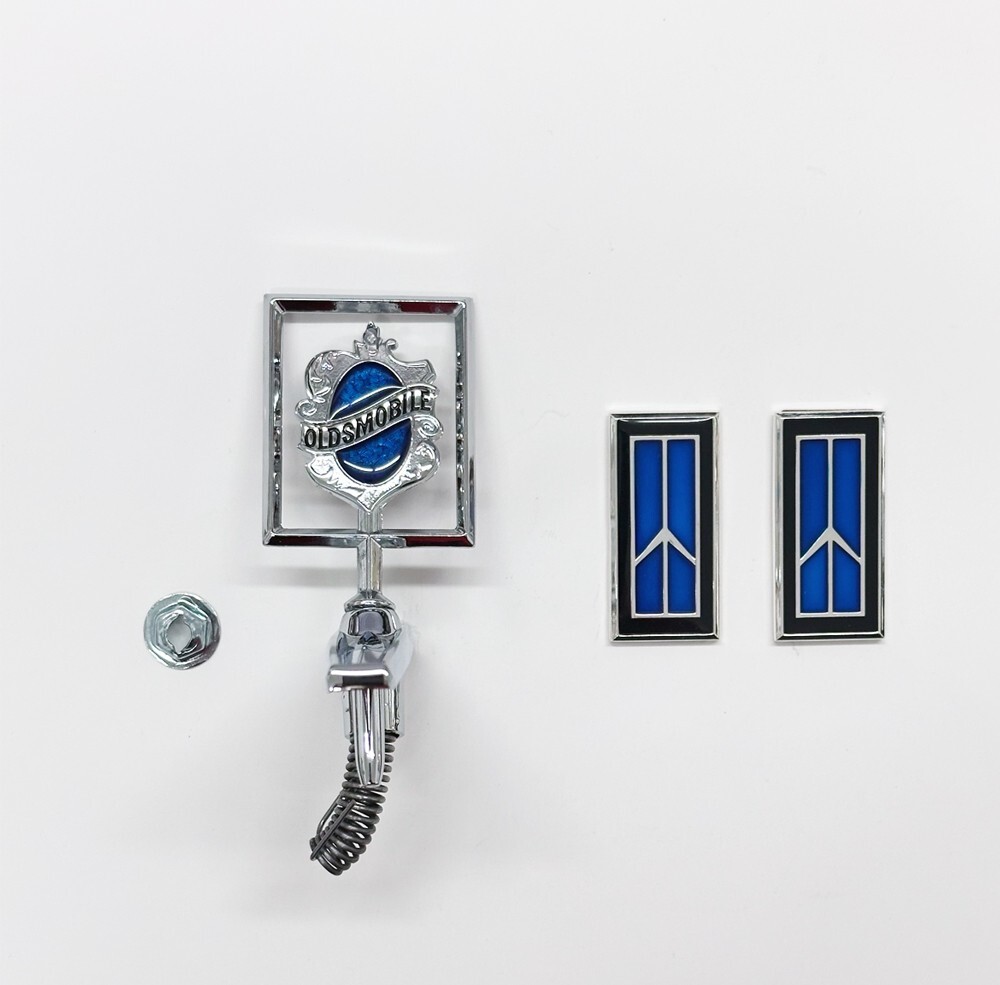 1987-1988 Olds Cutlass Supreme 442 Stand Up Hood Emblem /Tail Light Emblems BLUE 1987-1988 Olds Cutlass Supreme 442 Stand Up Hood Emblem /Tail Light Emblems BLUE