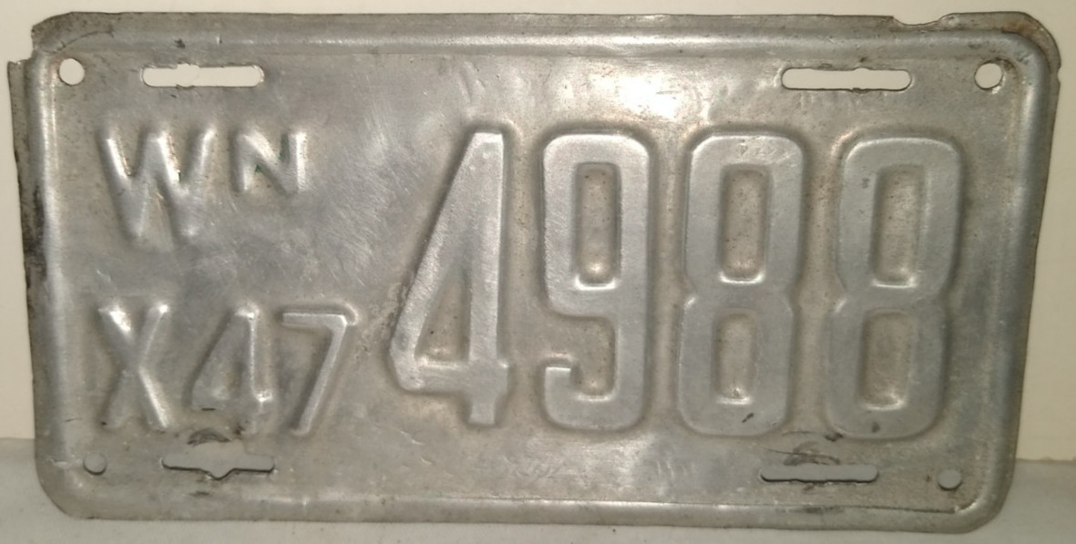 SUPER RARE 1947 WASHINGTON STATE MOTORCYCLE LICENSE PLATE SUPER RARE 1947 WASHINGTON STATE MOTORCYCLE LICENSE PLATE