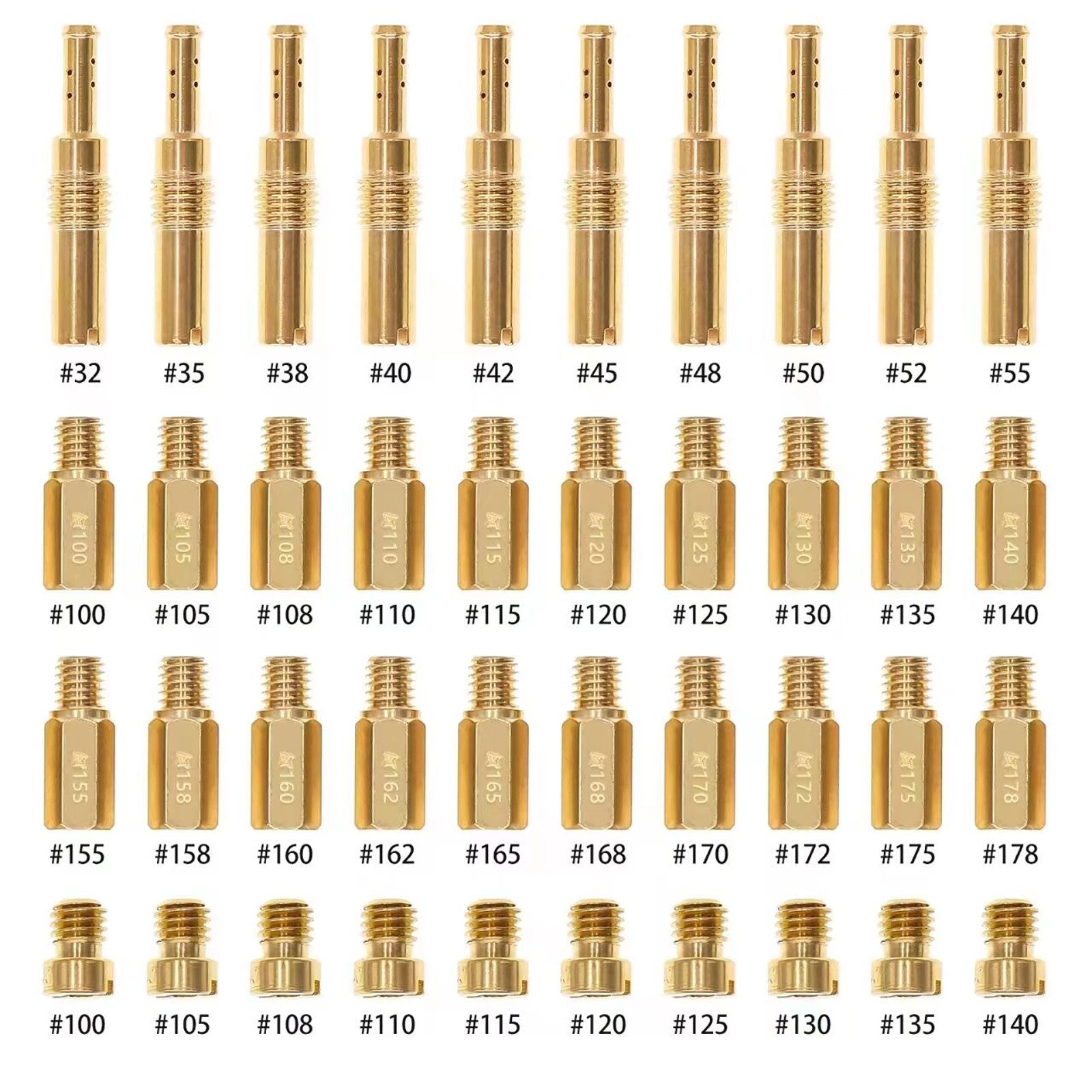 Carburetor 30Pc Main Jets+ 10Pc Slow Jets/Pilot Jet Kit For 1985 250r atc hond