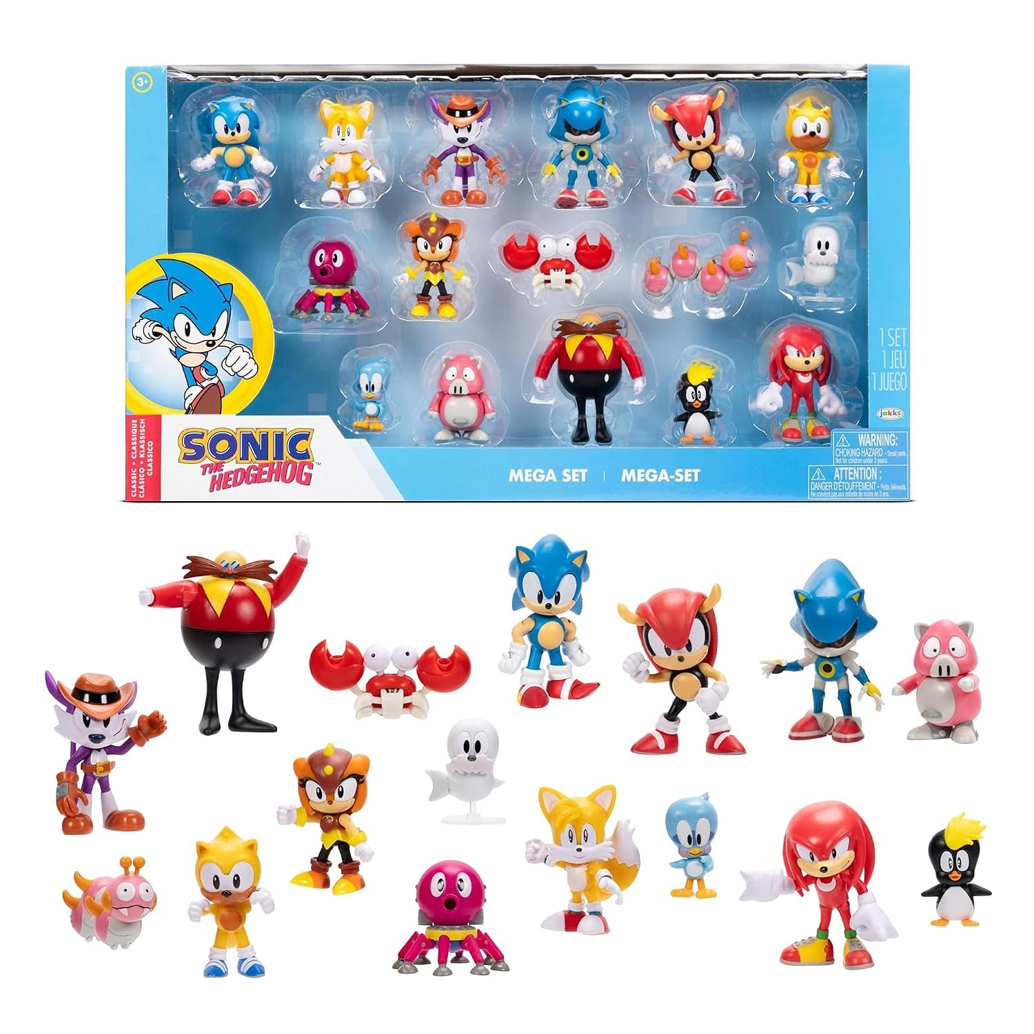 Sonic the Hedgehog Action Figures Mega Set 16-Pack, 2.5 Inch Scale - Sonic and Sonic the Hedgehog Action Figures Mega Set 16-Pack, 2.5 Inch Scale - Sonic and